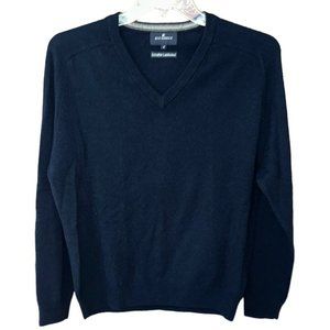 Men's Blue Harbour Extra Fine Lambswool V Neck Sweater Dark Blue Size Medium‎